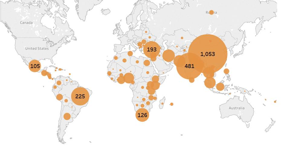 World map data figure