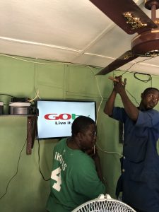 Men Installing Power Cable