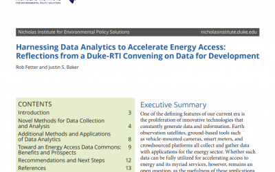 Harnessing Data Analytics to Accelerate Energy Access: Reflections from a Duke-RTI Convening on Data for Development