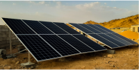 solar panel in desert
