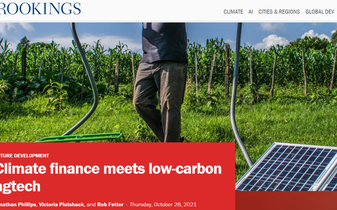 Climate finance meets low-carbon agtech