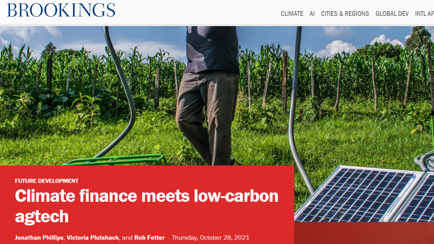 Climate finance meets low-carbon agtech