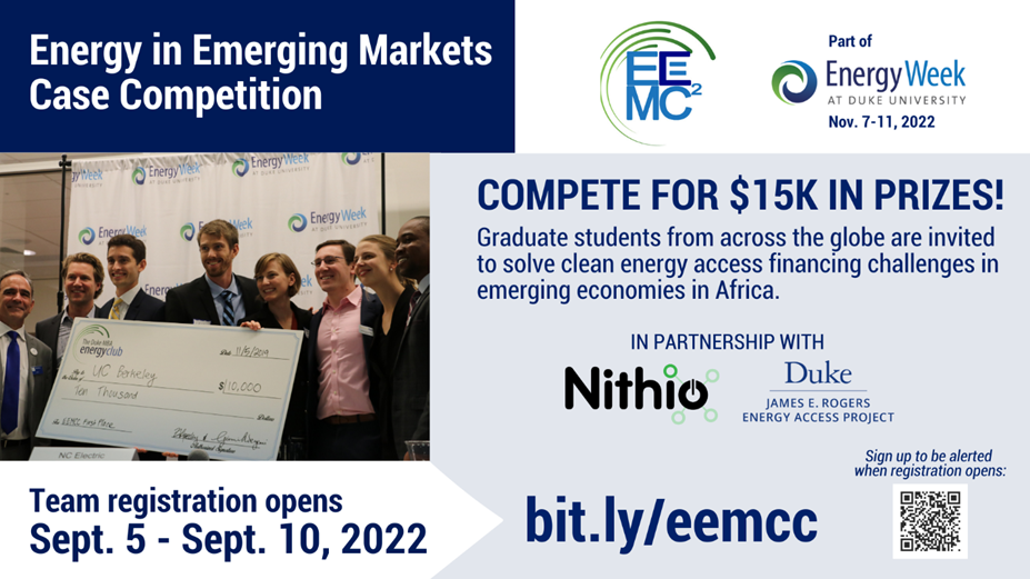 Energy in Emerging Markets Case Competition - 2022 registration open