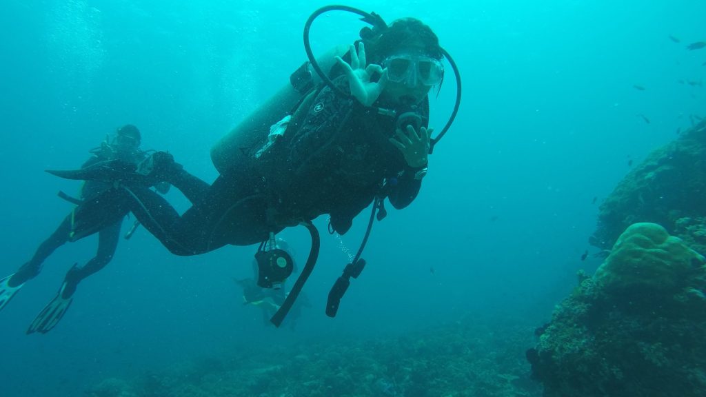 Under water photo of Selena Kay Galeos