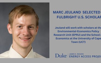 Marc Jeuland receive prestigious Fulbright U.S. Scholar Award for 2023-2024