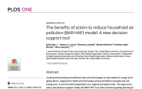 Publication cover "The benefits of action to reduce household air pollution (BAR-HAP) model: A new decision support tool"