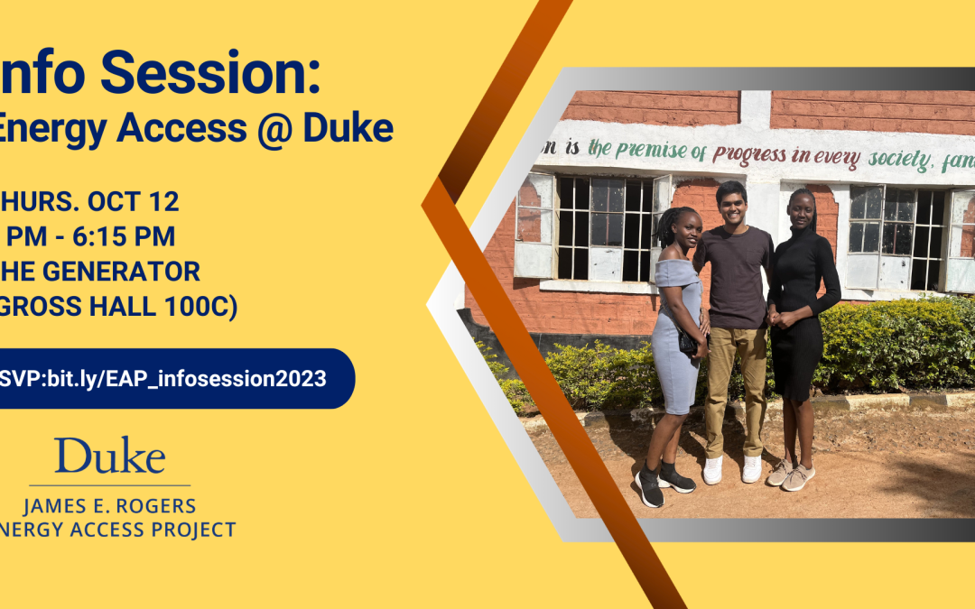 Info Session: Energy Access at Duke