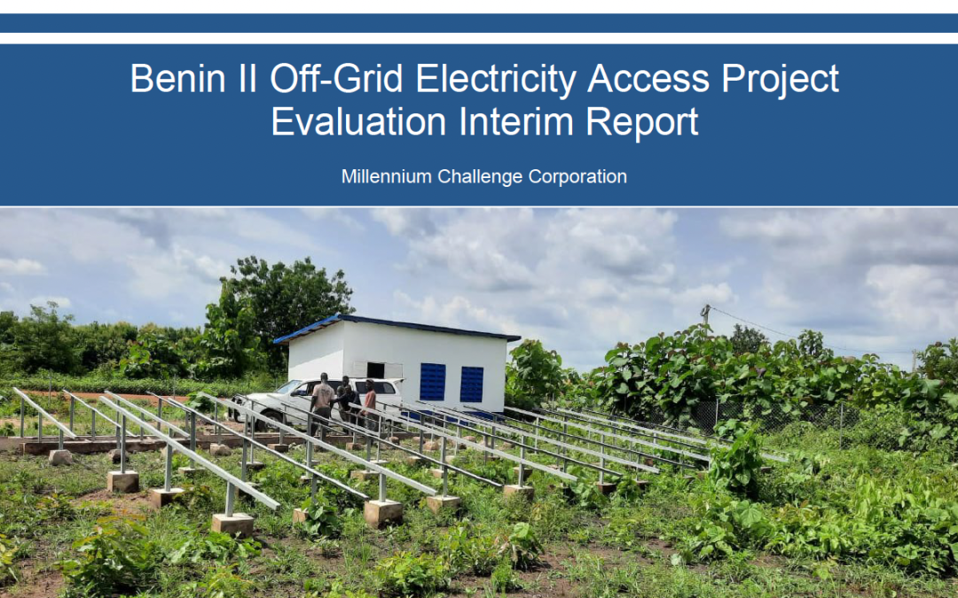 Benin II off-grid electricity access project evaluation interim report