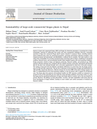 Publication cover page "Sustainability of large-scale commercial biogas plants in Nepal"