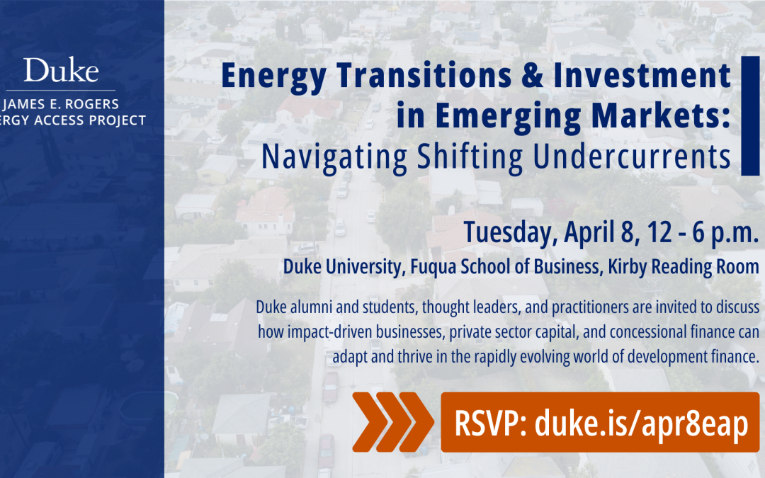 Energy Transitions & Investment in Emerging Markets