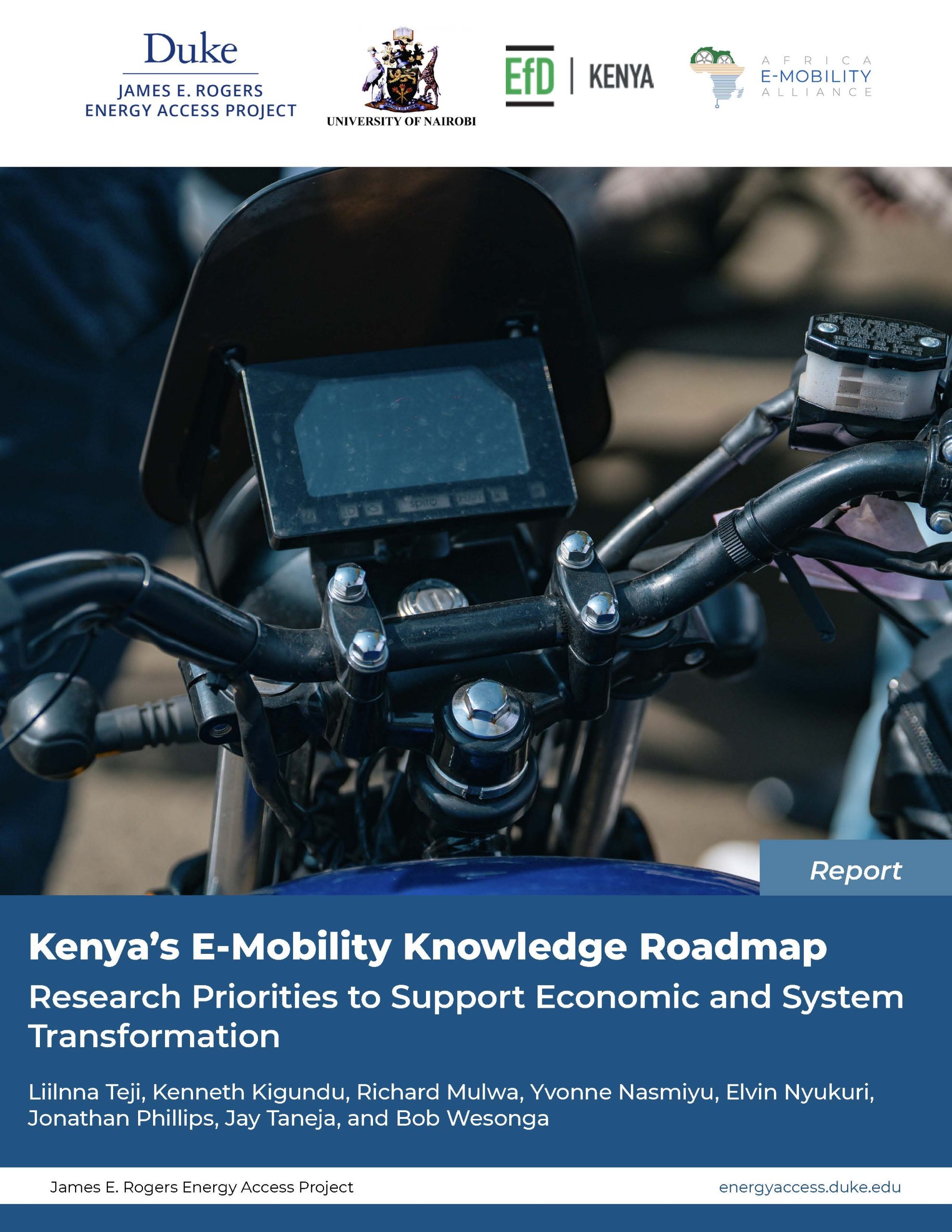 Kenya’s E-Mobility Knowledge Roadmap: Research Priorities to Support Economic and System Transformation